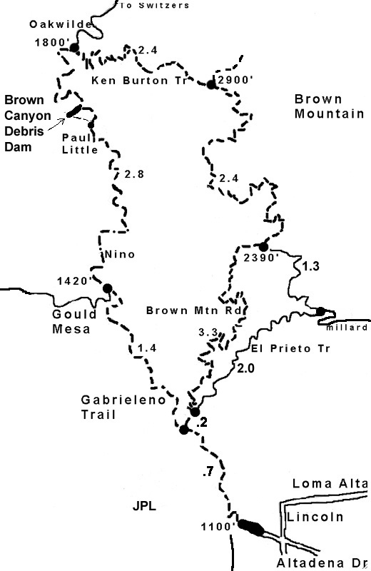 brown mountain loop map